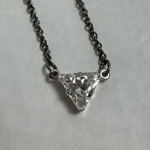 Sabika Silver Triangle Pendant Necklace